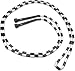 Adjustable, Segmented, Beaded Jump Rope- GoFit Jumping Rope for Adults and Children,Black,GF-BR