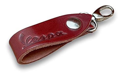 Llavero de cuero para cinturón o para bolsillo grabado Vespa Cover