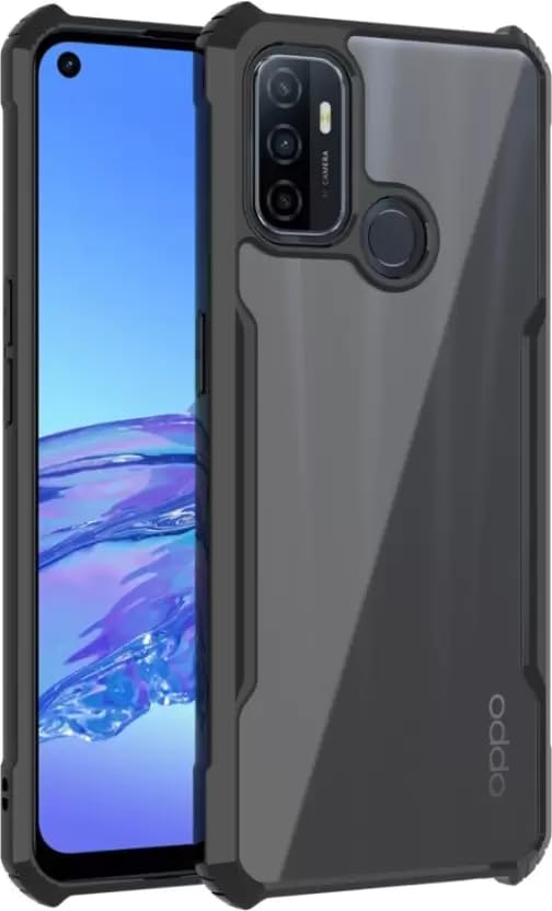 Image of SHINESTAR Back Cover for Oppo A53 (Hard|PC and TPU|Black)