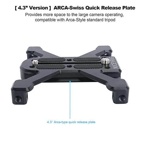 NICEYRIG Camera Quick Release Base Plate Compatible with Arca-Swiss Standard Tripod Applicable for DSLR and Mirrorless Camera with Four Feet Stable Support - Image 2