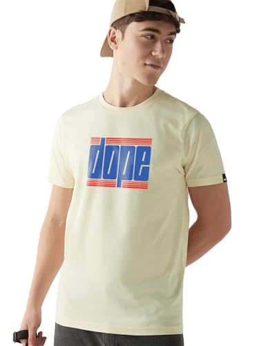 Image of Bewakoof Men's Typography Regular Fit Half Sleeve Round Neck Pure Cotton T-Shirt