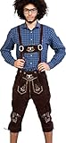 Einzigartige traditionelle Stickerei in Weiß, mit Hirsch und Bergmotive auf der Vorder- und Rückseite der Lederhose.