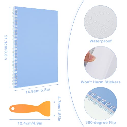 Sticker Collection Book, Reusable Sticker Album Book with a Plastic Spatula 8.3 x 5.8 Inches - Image 2