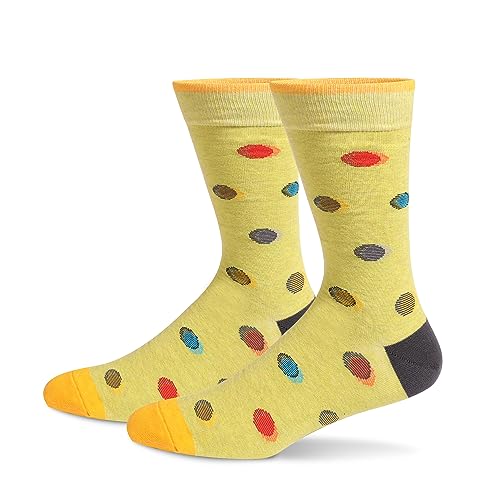 Image of HHX YONLEE Dress Socks 5 /6 /10 Pairs Crew Argyle Colorful Cotton Novelty Casual Happy Fun