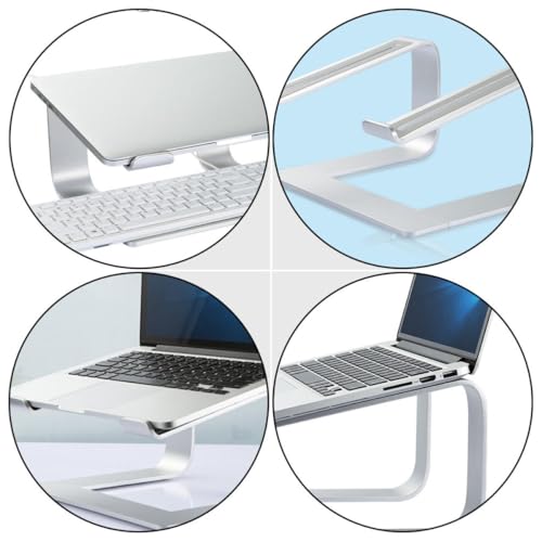 Soporte de aluminio para laptop ajustable con ventilación miniatura 6