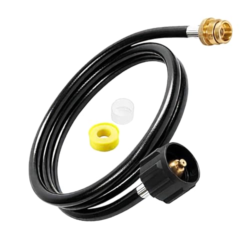 Glugahrif Manguera de propano, tubo de gas propano, accesorios de 1,8 m para barbacoa portátil de jardín, estufa de camping quemador calefactor antorcha