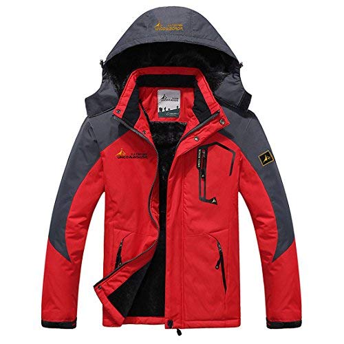 MAGCOMSEN Chaquetas de esquí para hombre al aire libre abrigos de forro polar Chaquetas de nieve Chaquetas de deporte para hombre...