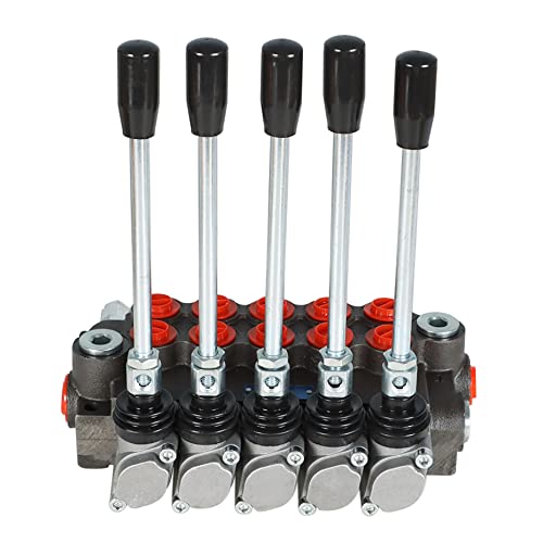 kimllier 5 Spool Hydraulic Valve 13 GPM 3600 PSI Hydraulic Directional Control Valve SAE Ports Double Acting Valve - Image 4