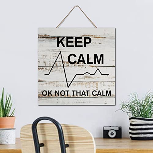 NABRAND Targa da parete in legno con scritta Keep...