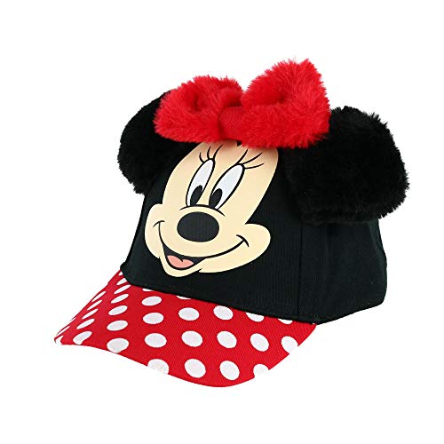Jerry Leigh Disney Toddler Minnie Mouse Big Face Baseball Cap with 3D Plush Black2