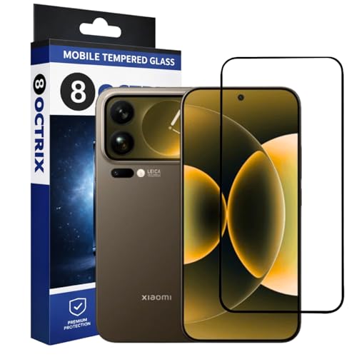 OCTRIX Tempered Glass Screen Protector Compatible for Xiaomi 17 Pro with Edge to Edge Coverage – Case Friendly, Anti-Scratch & Bubble-Free Installation Kit (Pack Of 1)