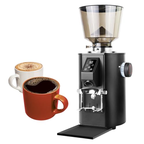 Macina Caffe' Elettrico, Macchina Café Trita Chicchi, con Contenitore per Chicchi da 1 Libbra E Doppia modalità di Dosaggio, 9 Impostazioni di Macinatura Grossa/Fine, per caffè Espresso Black