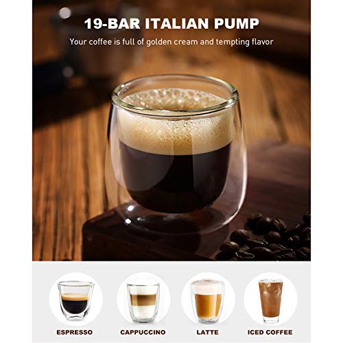 Cafetera espresso Lids de 20 bares con bomba tradicional y espuma de leche 4