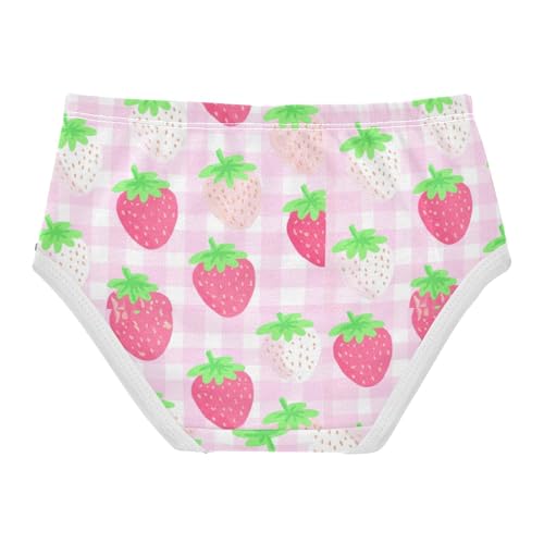 Joisal Personalized Toddlers Underwear Floral 2t Cotton Little Girl Panties Cute Strawberries Pink Briefs Kids Undies2