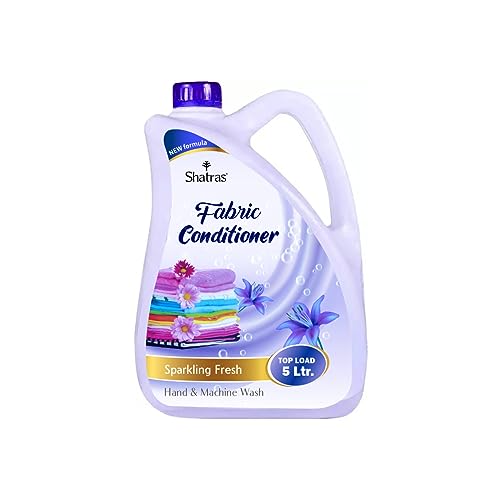 Shatras Eco-Friendly Fabric Conditioner, After Wash Liquid Fabric Softener,Softness, Shine & Long Lasting Freshness, Non Toxic - Lavender - 5000 Ml