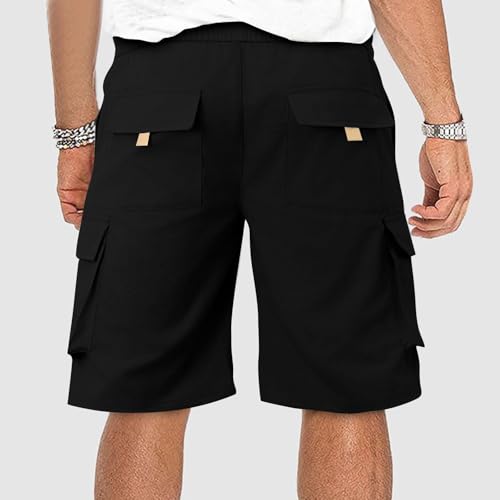 Bermuda Shorts for Men Trendy Stylish Elastic Waist Water Board Shorts Joggers Casual Summer Beach Vacation Outfits3