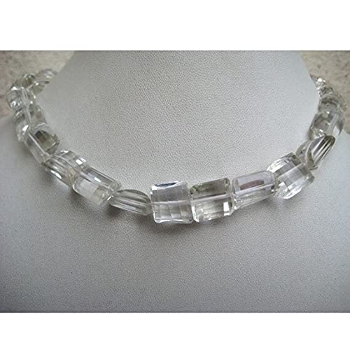 Quartz crystal nuggets perles naturelles 10x10mm step cut fil 7 inches pour bijoux faits main - 2