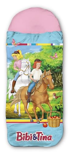 Sac de couchage Bibi & Tina pour les soirées pyjama et le camping en plein air des petites filles
