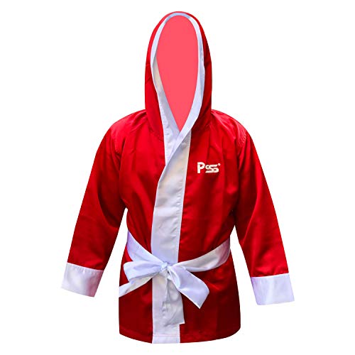 Peignoir boxe anglaise et muay thai en satin avec capuche pour garçon
