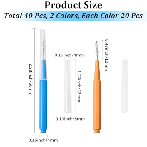 Image of CREATCABIN 40Pcs 2 Colors Showerhead Cleaner Brush Shower Head Cleaning Picks Plastic Tiny Small Colorful Assorted Non Clogging Brushes Tools Accessories for Bathroom Small Holes Gap Nozzles