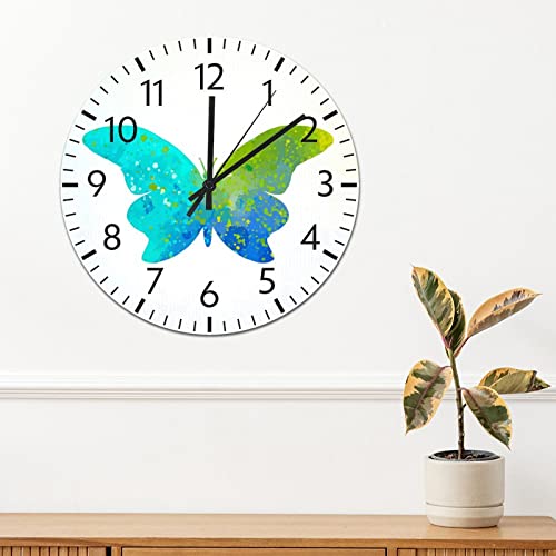 Horloge murale papillon coloré pour salon et cuisine lumineuse - 4