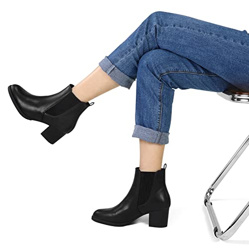 Coasis Women's Chelsea Boots Chunky Heel Slip On Ankle Booties With Elastic Sided #TOP5