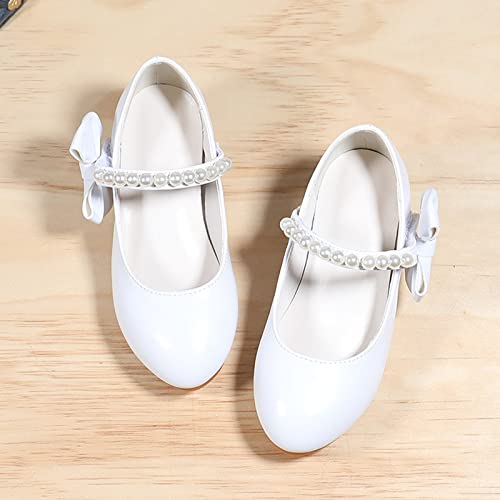 Girls Dress Mary Jane Flat Princess Wedding Party Peals Child Little/Big Kids School Low Heel Ballet Shoes4