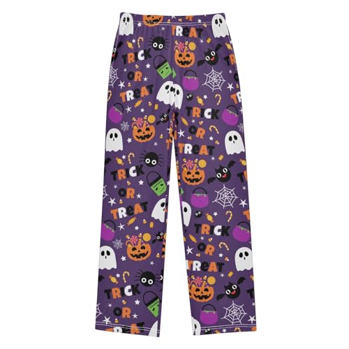 ZZXXB Trick Or Treat Boys Long Pants Soft Trousers Elastic Waist Kids Lounge Bottoms with Pockets S-XL - Main Image
