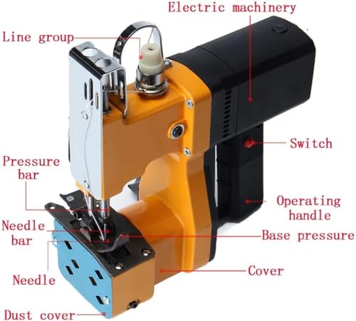 Elektrische naaimachine Draagbare automatische textielindustrie Geweven tas Mini sluitmachine overlock - Image 5