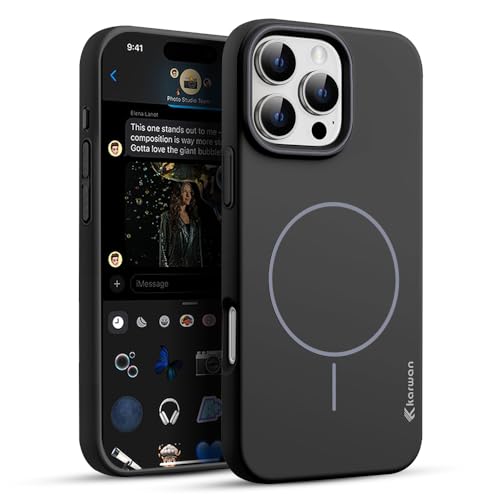 Image of KARWAN️Magnetic Ultra Slim-Fit Back Case Cover for iPhone 16 Pro |Hard PC Case Cover| Ultra-Thin & Light Weight with [Ultra Premium Feel] Case for iPhone 16 Pro(6.2 inch)(Black)