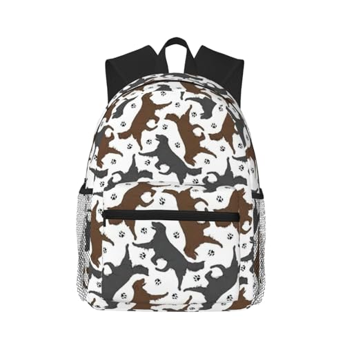 Sac à dos de gym et camping au motif pattes pour activités de plein air