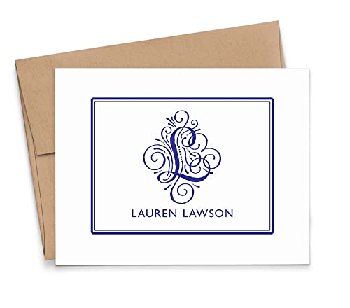 Image of Modern Pink Paper Monogram Stationery Set, Personalized Stationary Set, Personalized Monogram Stationery Set, Monogrammed Stationary Set, Your Choice of Colors and Quantity