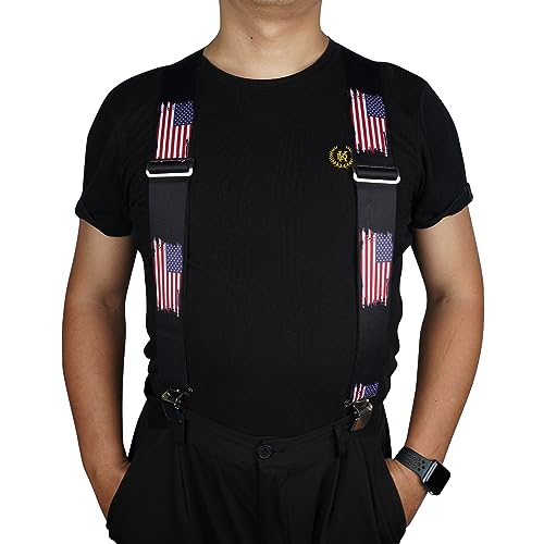 Image of MELOTOUGH Men's Suspenders w /Clip Heavy Duty suspenders for men Big and Tall Work suspenders for Jeans