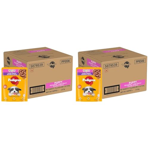 Pedigree Puppy, Wet Dog Food, Lamb Flavor Chunks in Gravy, 2.1 Kg (Pack of 60) (B0D81BB632) Amazon Price History, Amazon Price Tracker