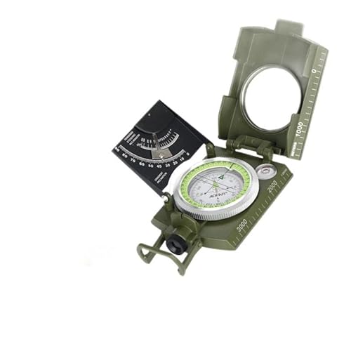 Krichit Military See-Through Compass, Military Compass For Hiking, Lenticular Sight, Waterproof, Durable, Inclinometer For Camping And Hunting Outdoor, Scouting, Geological Activities, Boating #TOP2