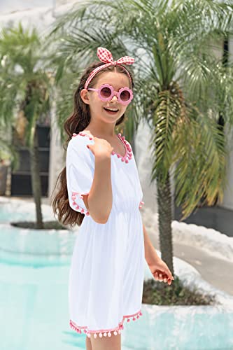 Image of Fommykin Girls Swimwear Cover Ups Kids Beach Bathing Suit Coverups Cute Sweet Bikini Swimsuit Tunic Dress