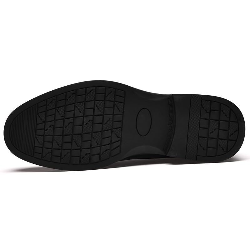 Men's Dress Shoes Fashion Patent Leather Oxford Shoes Business Wedding Lace Up Leather Shoes(Brown,9)2