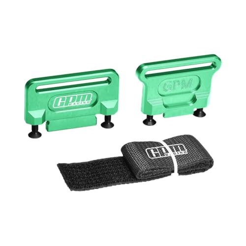 Support batterie Traxxas Slash Jato en alu 7075 vert antichoc 4S 2S