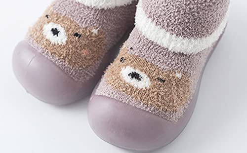 Toddler Cute Cartoon Socks Shoes Boys Girls First Walking Shoes Thickened Warm Shoes Non Slip Floor Socks Shoes4