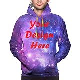 FJAUOQ Sudaderas con capucha personalizadas para hombre, divertida sudadera con capucha con impresión 3D, diseña tu propio suéter personalizado, añade tus propias fotos con logotipo y texto, Como su