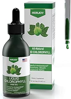 Chlorophyll Liquid Drops - 100% Natural Energy Booster and Immune Support - Internal Deodorant and Detox - Altitude Sickness Relief - Fast Absorption, Vegan & Non-GMO - 120 Servings(100mg)
