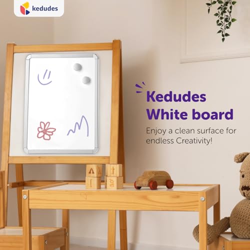image for kedudes 11x14 Magnetic Dry Erase White Board - Mini Refrigerator White