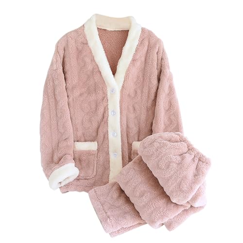 Teddy Jacket Sweaters | New Mustard Yellow Button Down Fuzzy Cardigan Bed Jackets For Women