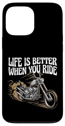 Life Is Better When You Ride �I�[�g�o�C�A�p���� �o�C�J�[���� �X�}�z�P�[�X iPhone 13 Pro Max �p
