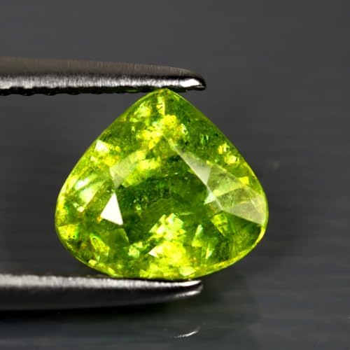1.71 ct Amazing Pear Cut (7.71 x 7.05 mm) Pakistan Green Sphene Natural Gemstone image 5