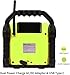 Bingxue Jobsite Radio Bluetooth Speaker, 30W IPX 66 Waterproof FM Clock Radio Portable with LED Lights, Anticollision FM Radios for Constrution Site/Outdoor/Fishing/Party/Camping（Yellow）