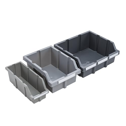 Image of 7-Tier NSF 22-Bin Steel Wire Shelving Rack, 36 inchW x 14 inchD x 56 inchH, Gray | 22 slide-out bins with tilt-lock design keep supplies organized and accessible