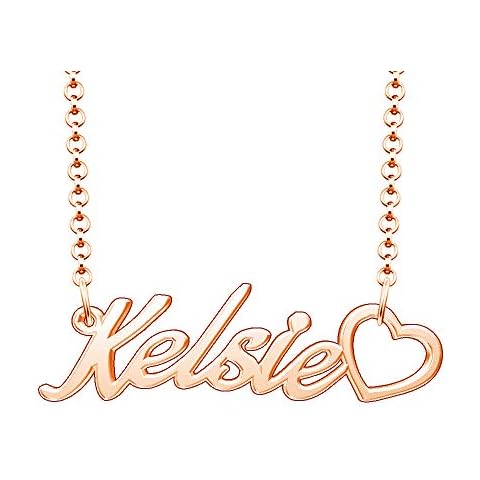 Infinite Memories Personalized Gifts Custom Heart Pendant Kelsie Name Necklace Cover