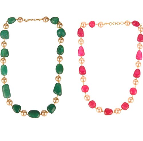Beaded Mala Stylish Chain Necklace 