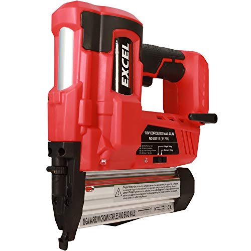 Excel EXL592B 18V Cordless 2nd Fix Nailer with 1 x 2.0Ah Battery Charger- Firing Speed 60Nails/min - 18ga Staple Size - LED Worklight - Depth Adjustment Wheel 5 Excel EXL592B 18V Cordless 2nd Fix Nailer with 1 x 2.0Ah Battery Charger- Firing Speed 60Nails/min - 18ga Staple Size - LED Worklight - Depth Adjustment Wheel - Image 5